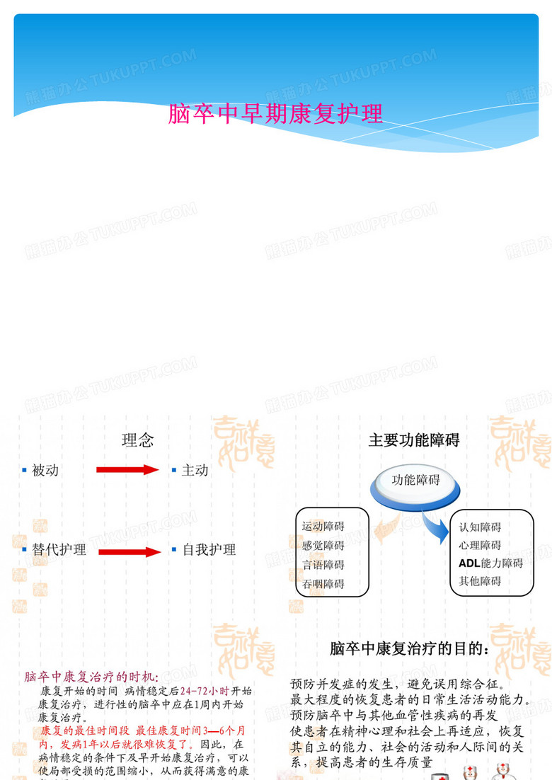 脑卒中早期康复护理