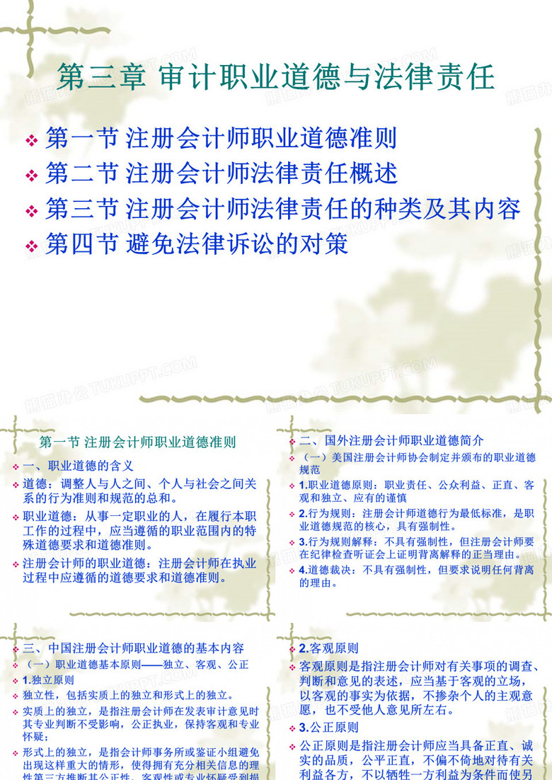 第三章 审计职业道德与法律责任