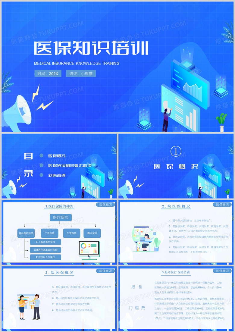 医保知识培训知识培训课件PPT模板