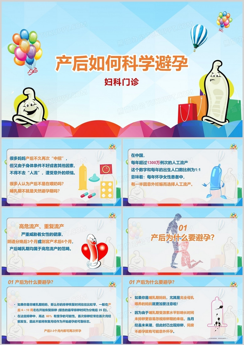 孕产妇孕教产后科学避孕培训PPT模板