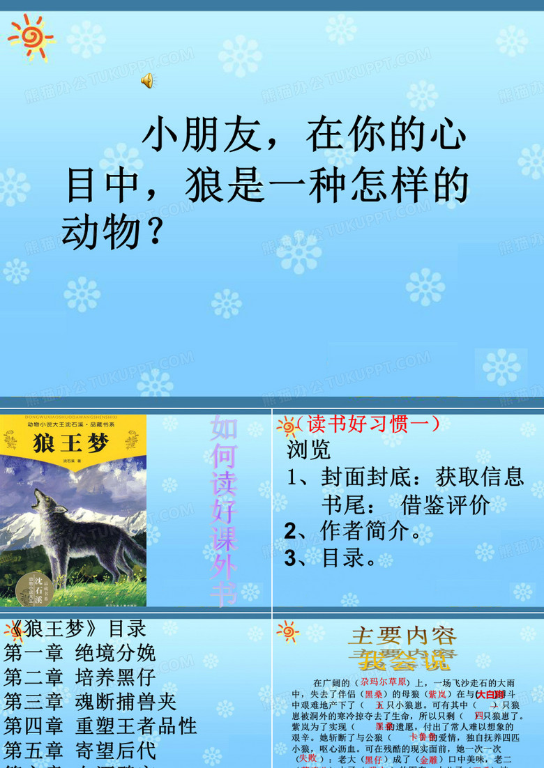 《狼王梦》阅读指导课 PPT