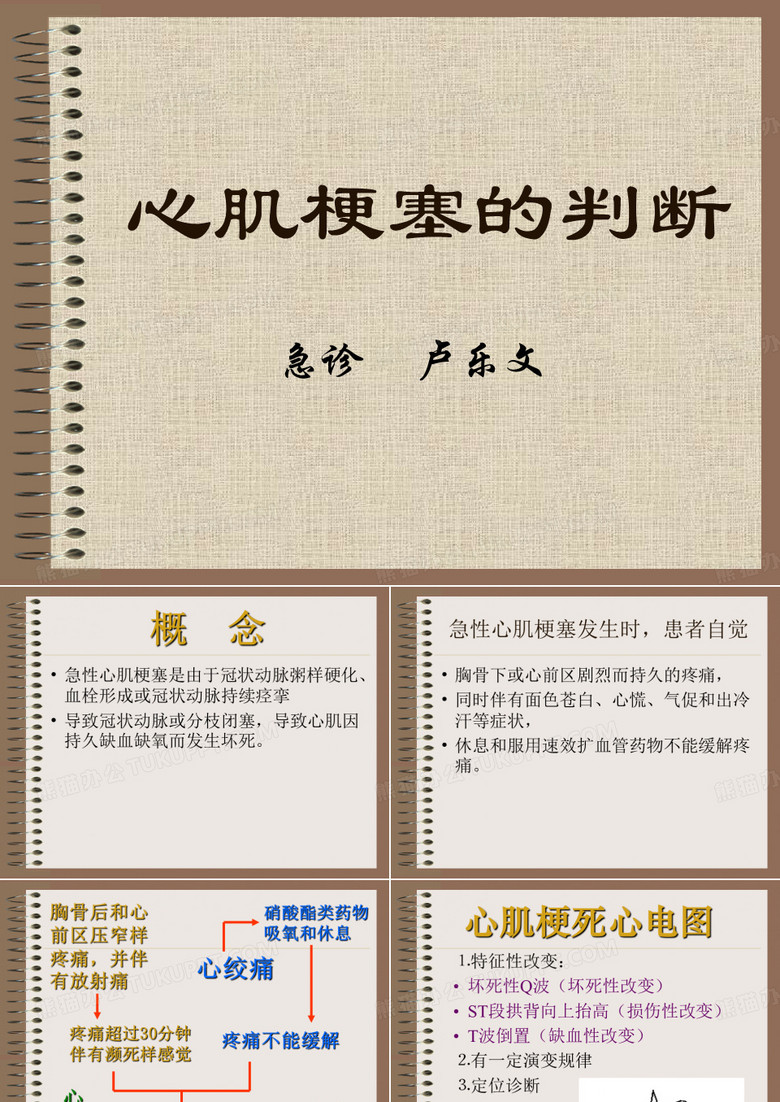 心肌梗塞的心电图判断