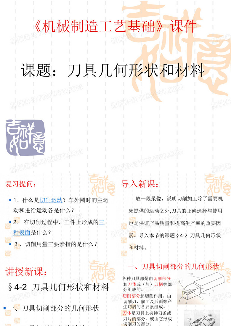 刀具几何形状和材料课件