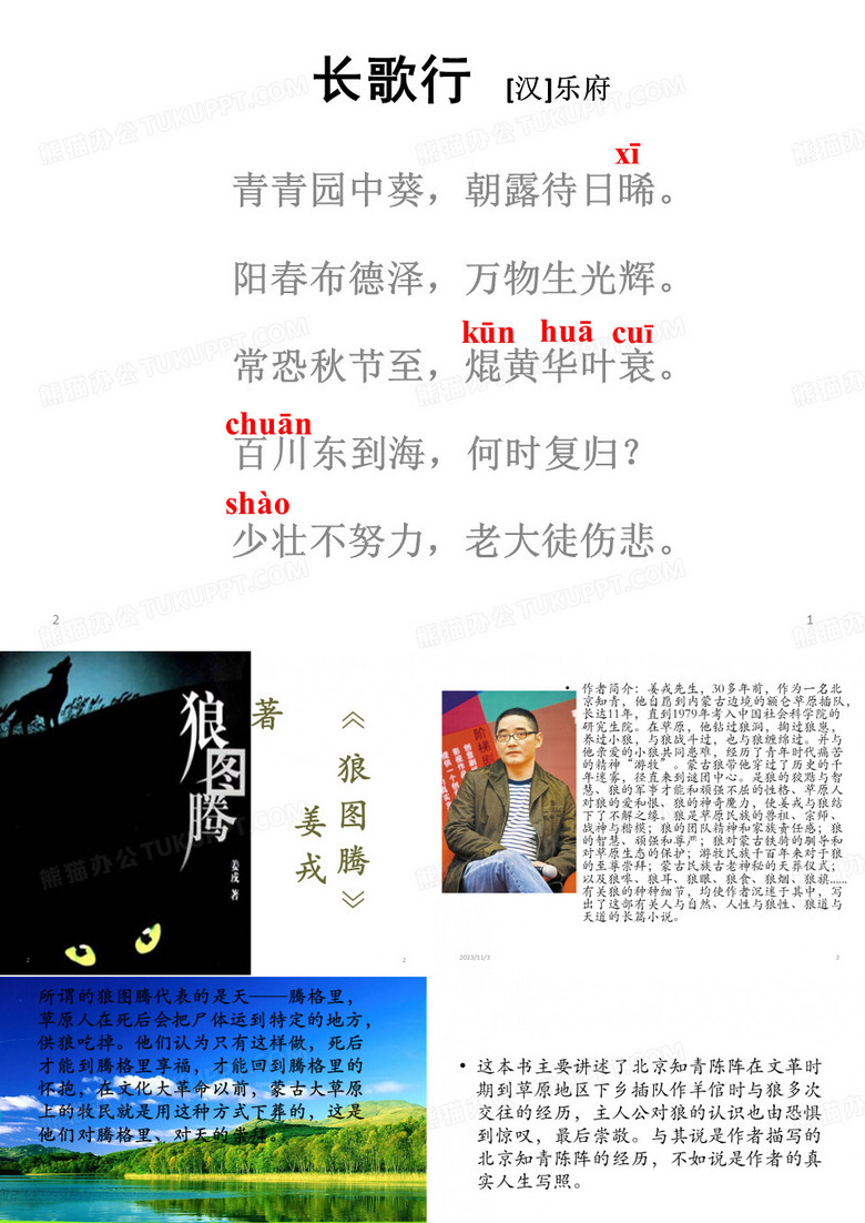 狼图腾PPT