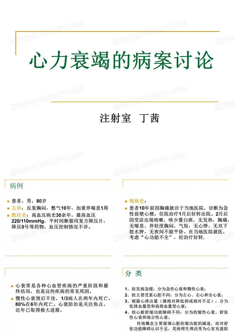 心力衰竭的病案讨论