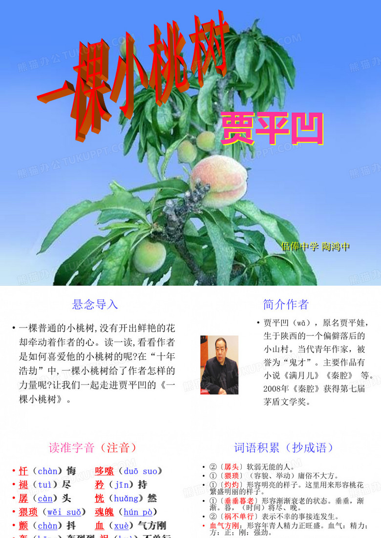 《一棵小桃树》