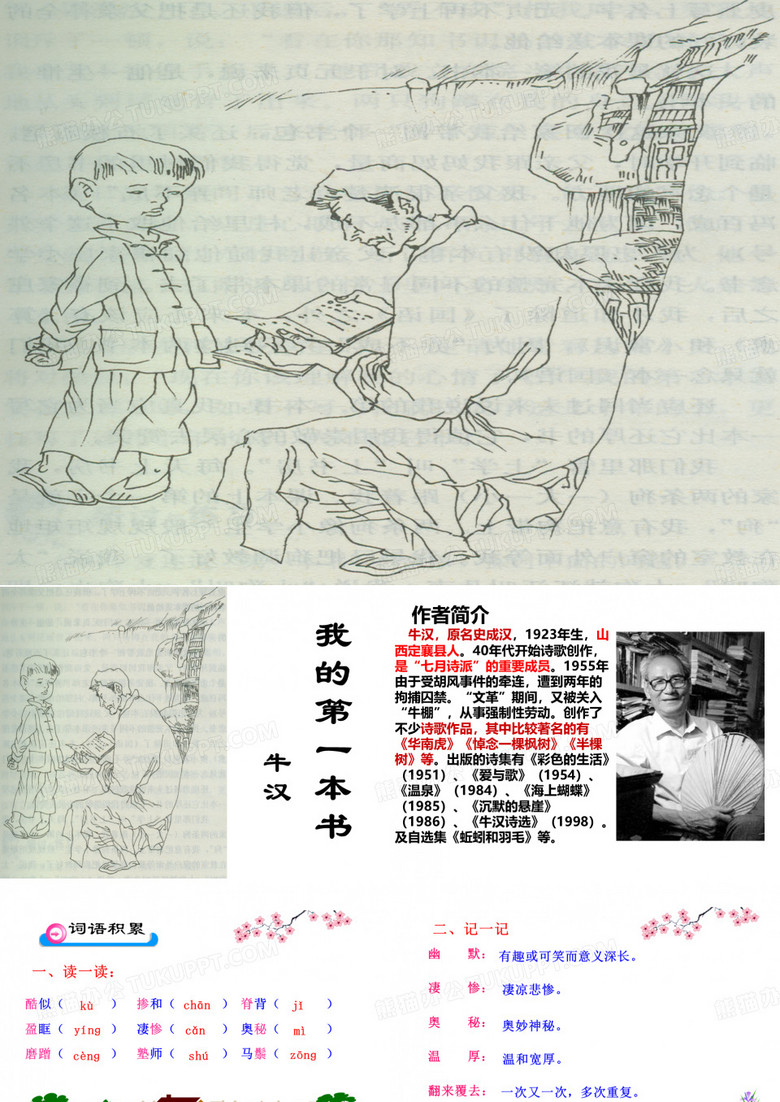 初中语文_我的第一本书教学课件设计