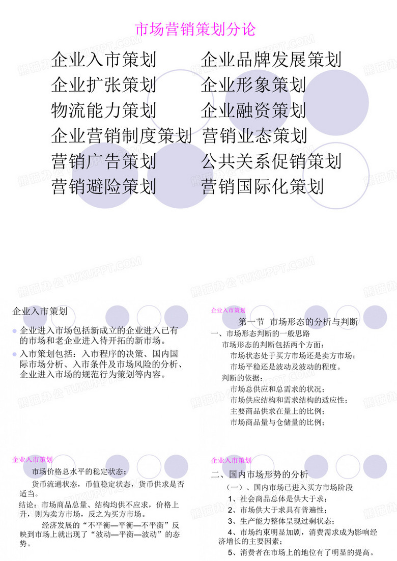 企业营销策划 企业入市策划 课件