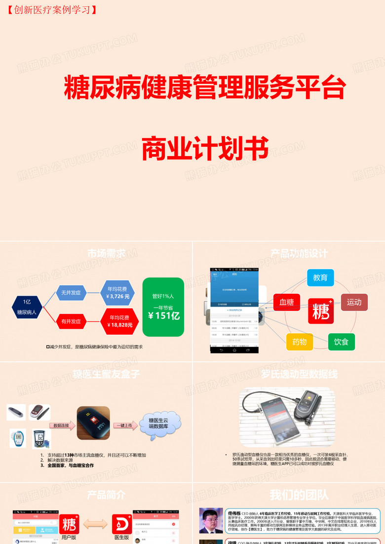 【创新医疗案例学习】糖尿病健康管理服务平台商业计划书