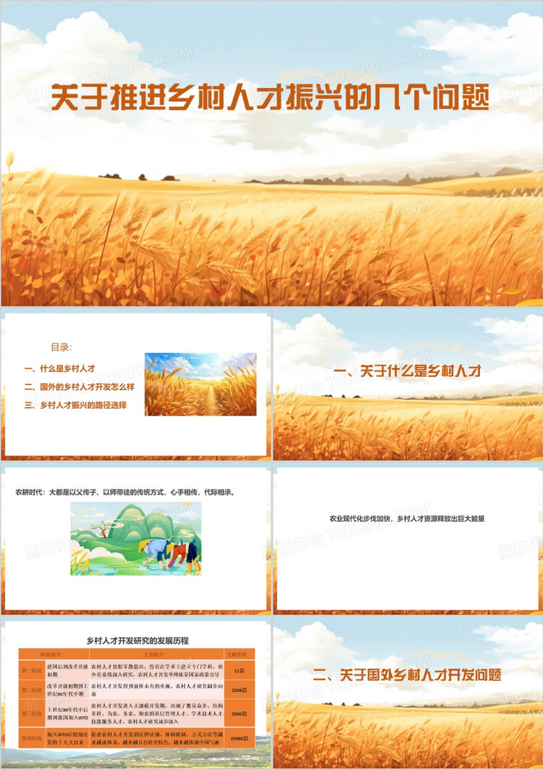 扎实推动乡村人才振兴PPT模板