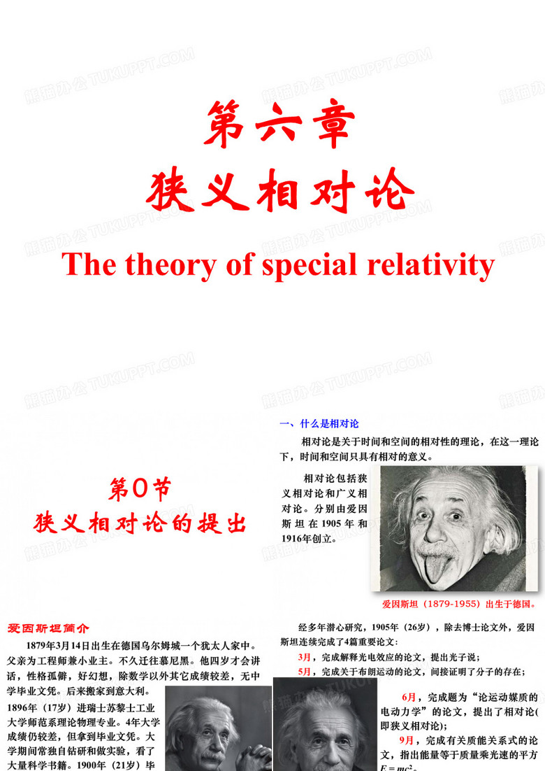 相對論包括狹義相對論和廣義相對論