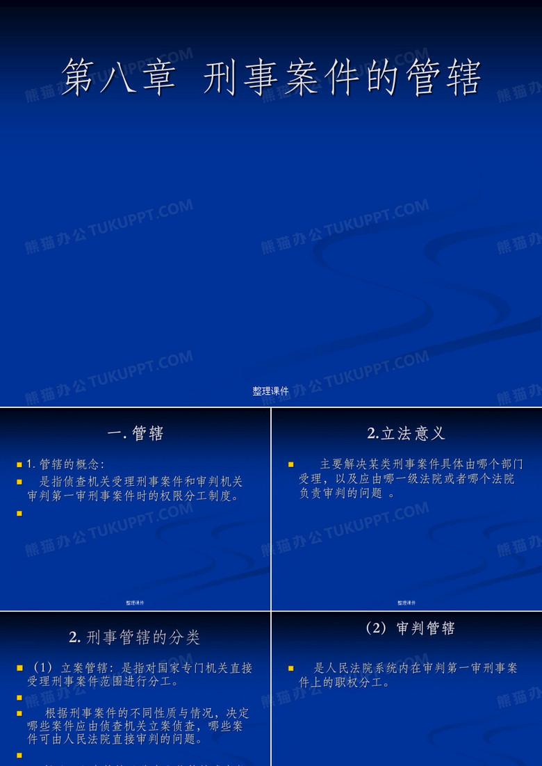 刑事案件的管辖