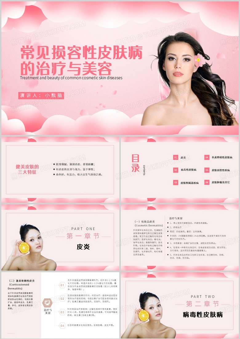 常见损容性皮肤病的治疗与美容PPT模板