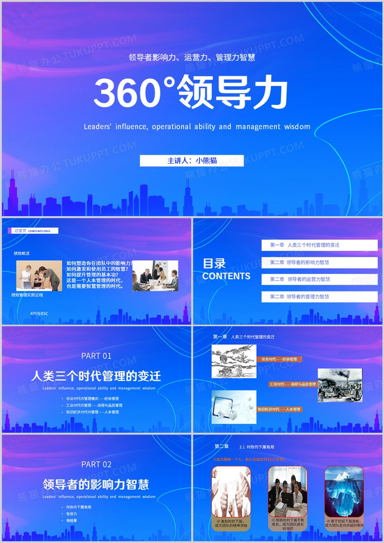 领导者的影响力和运营力PPT模板