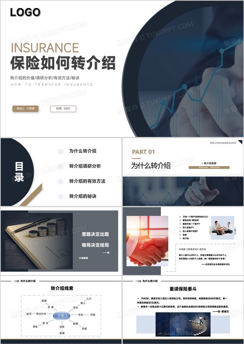 保险如何转介绍知识培训PPT模板