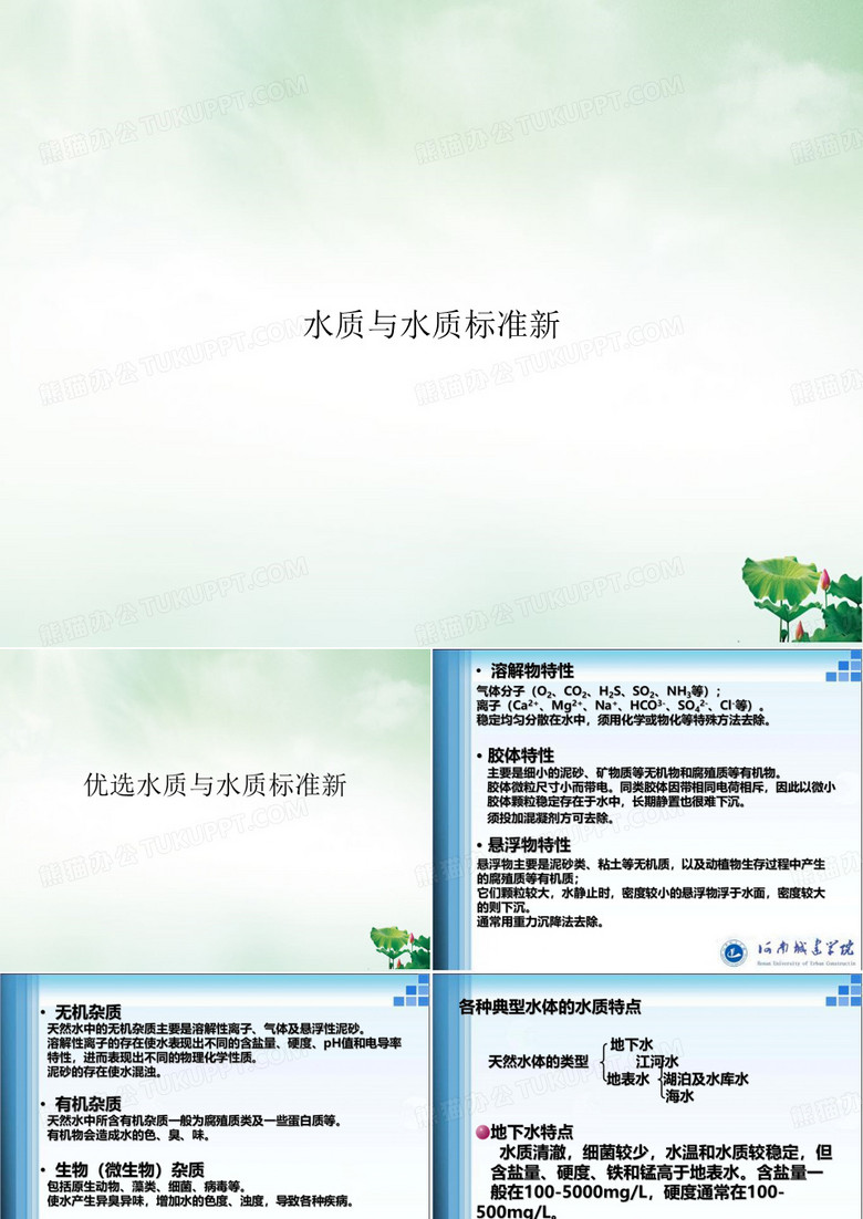 水质与水质标准课件PPT