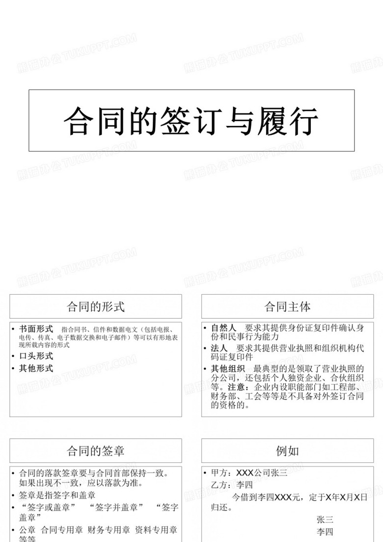 合同的签订与履行