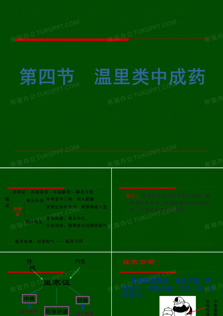 中成药用药指导温里类中成药