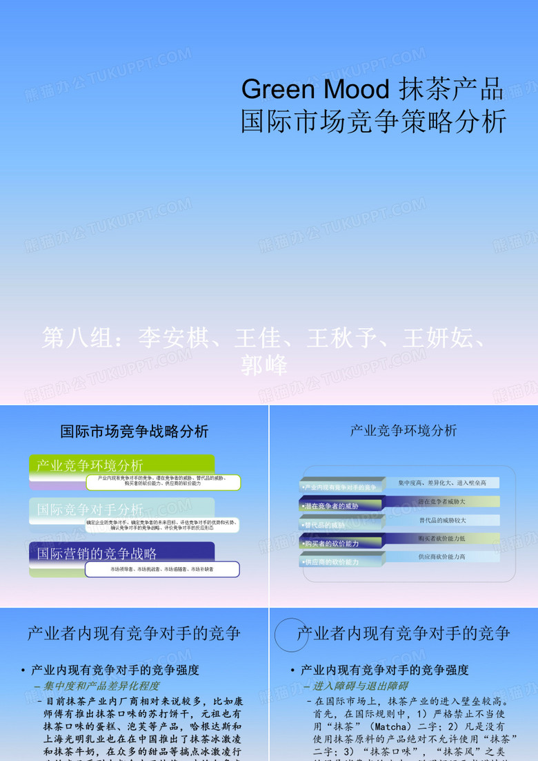 国际市场营销 抹茶产品 竞争战略分析(1)1