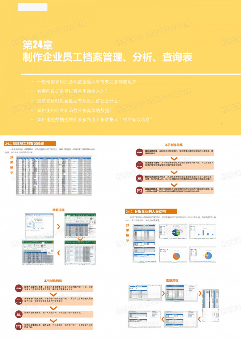 第5篇：第24章 制作企业员工档案管理、分析、查询表