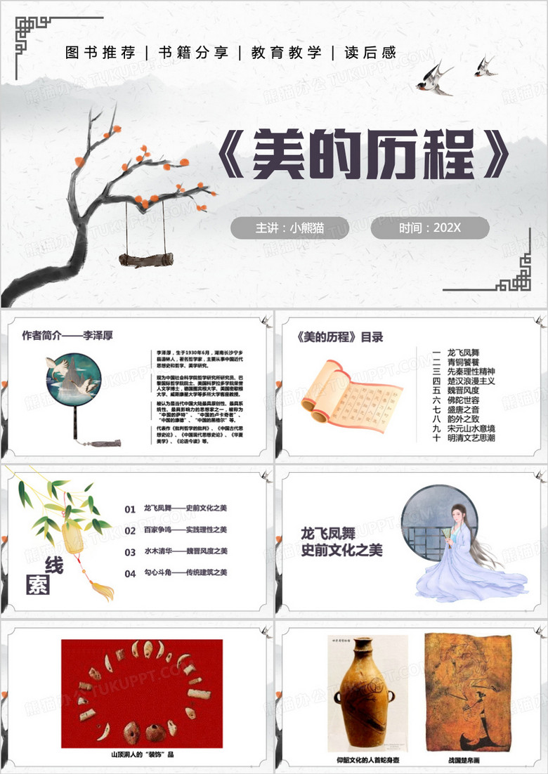 图书推荐美的历程PPT模板