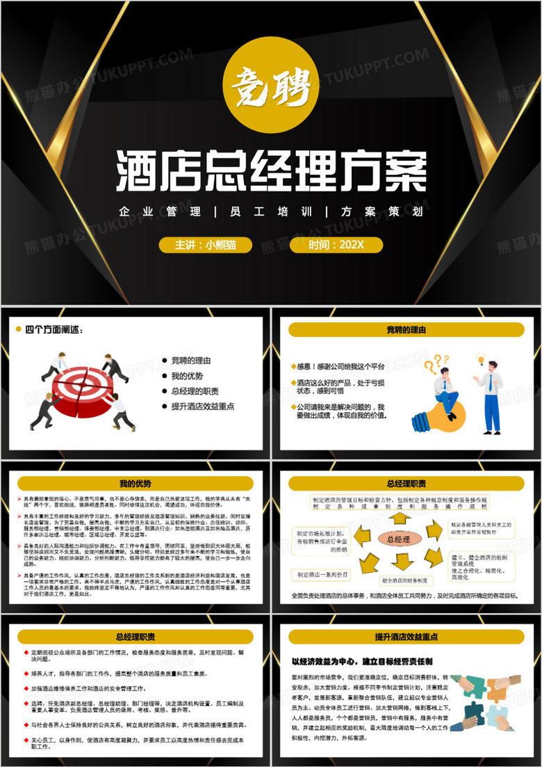 竞聘总经理方案PPT模板