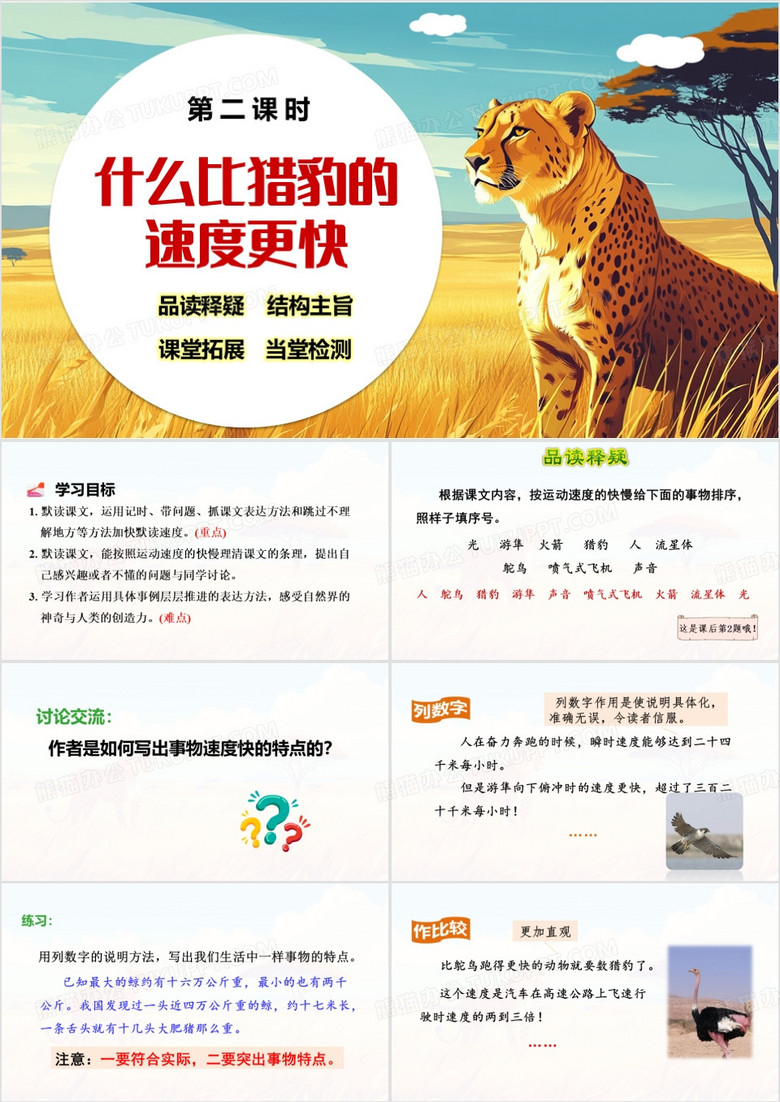 什么比猎豹的速度更快PPT模板