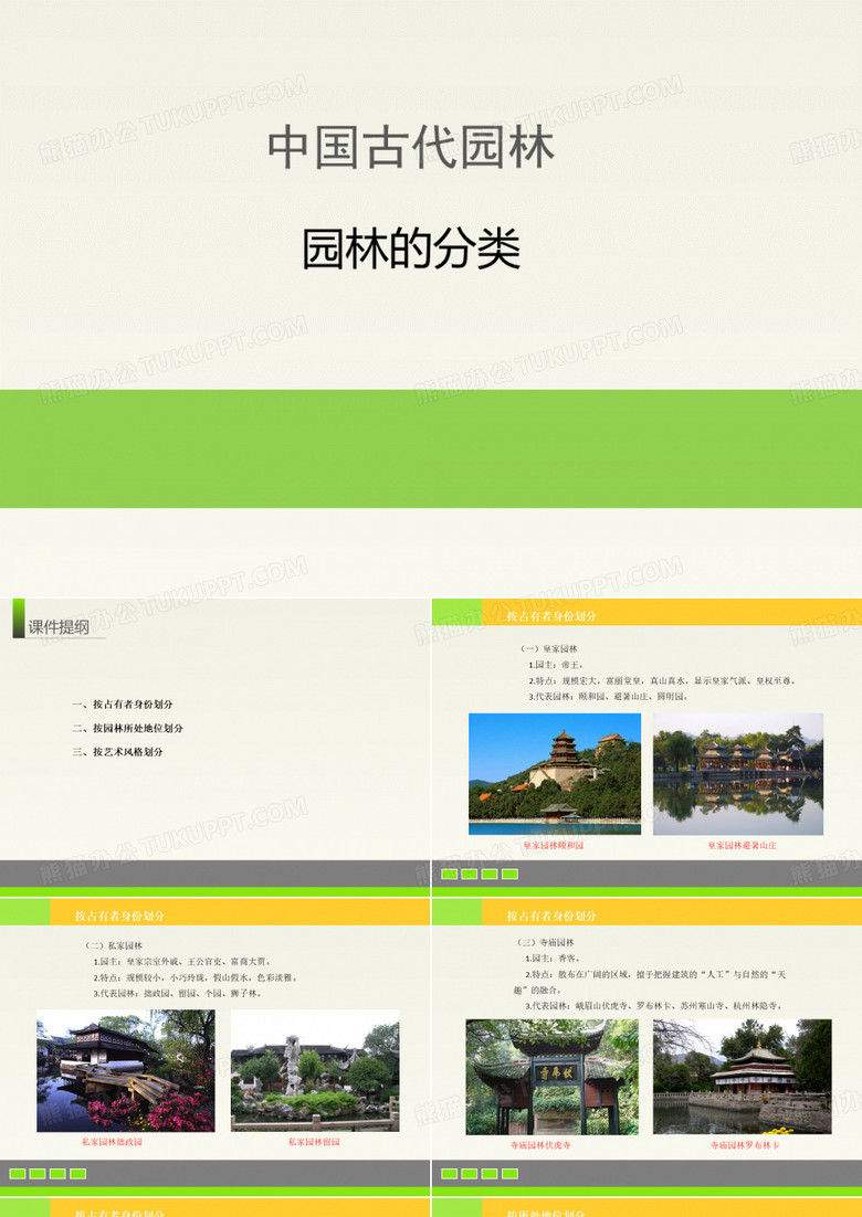 中国古代园林：园林的分类