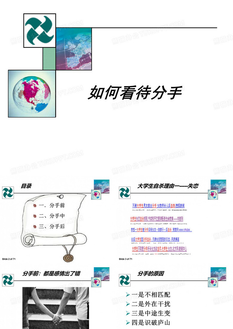 如何看待分手PPT课件