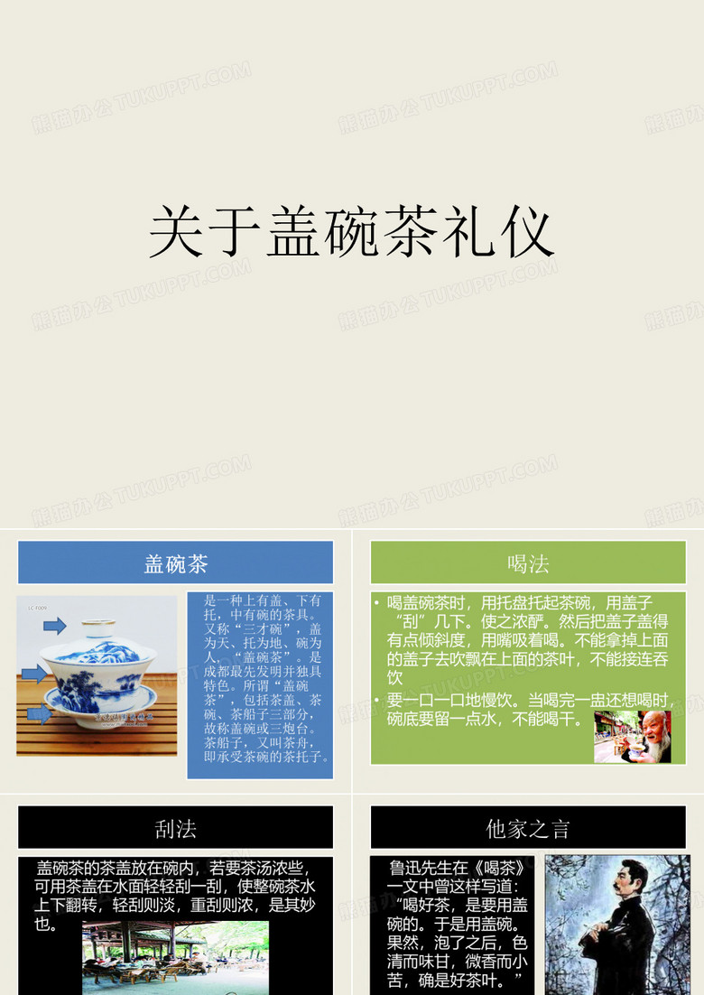 关于盖碗茶礼仪课件