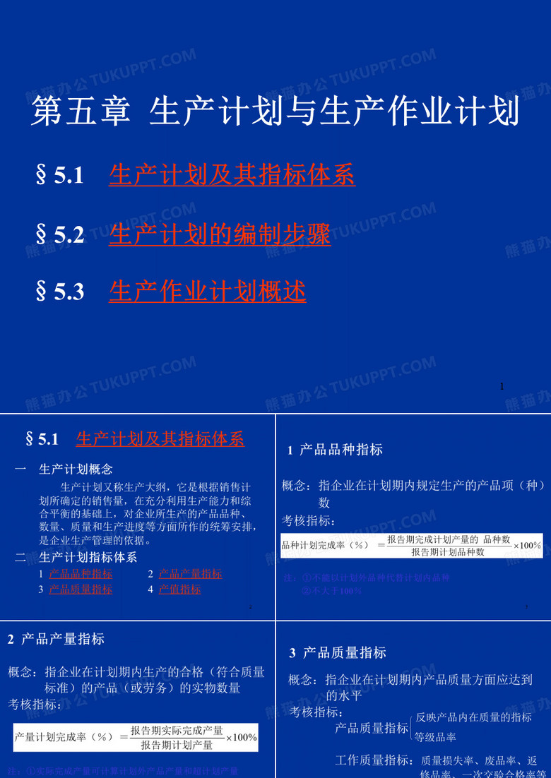 5.生产计划与生产作业计划
