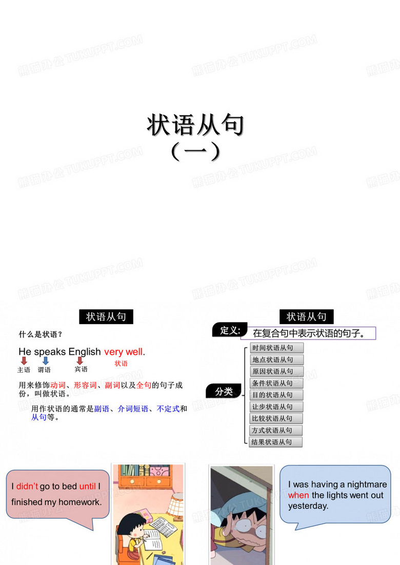 状语从句时间状语从句,地点状语从句
