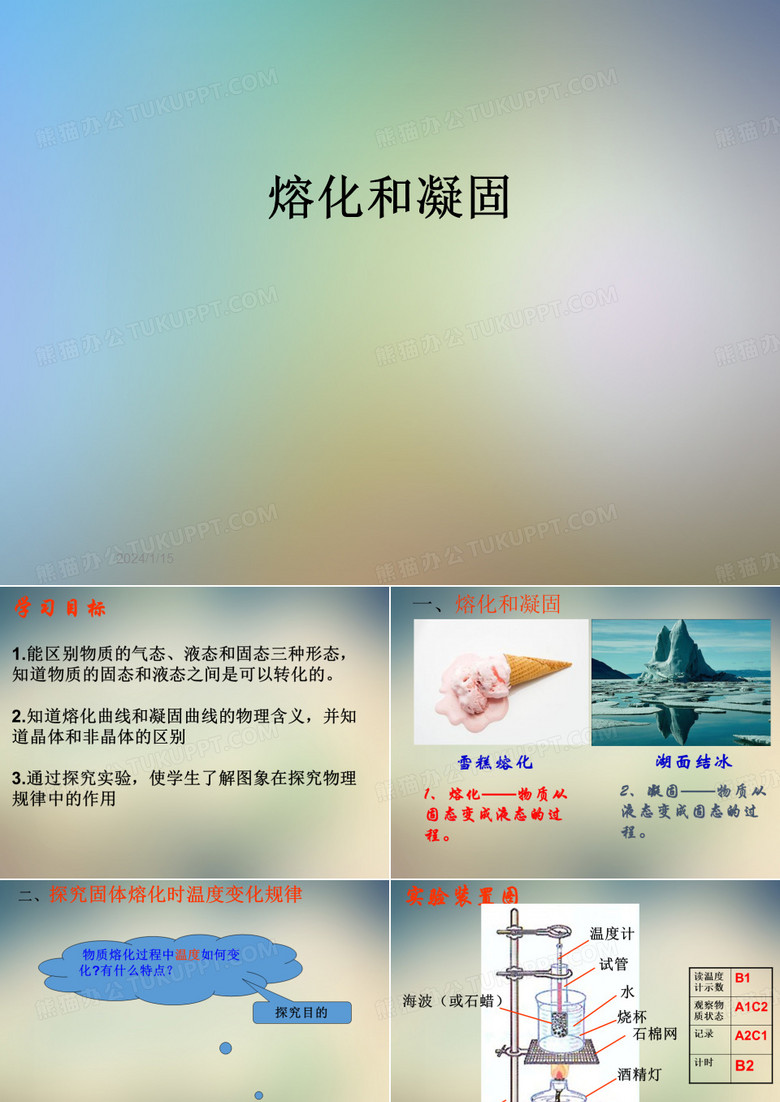 熔化和凝固