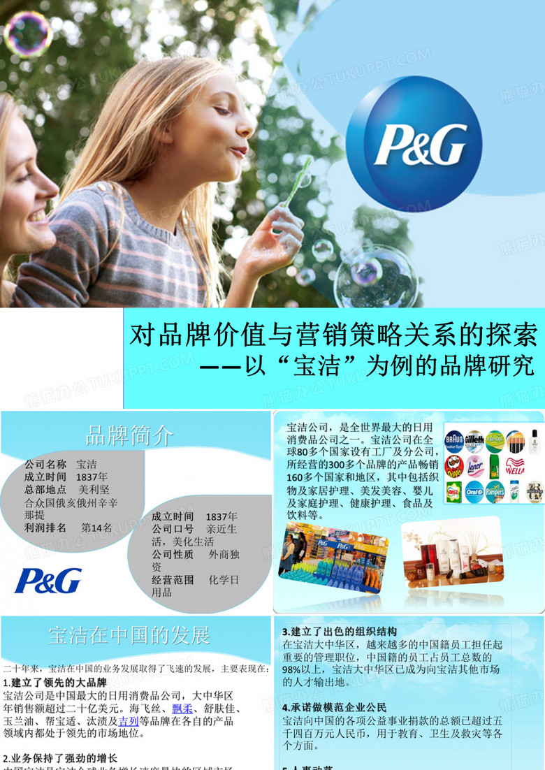 宝洁品牌分析
