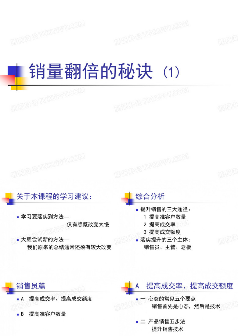 销量翻倍的秘诀
