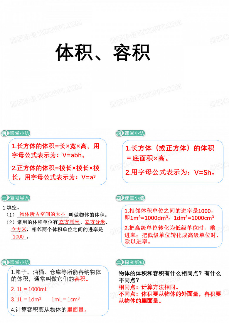 体积容积