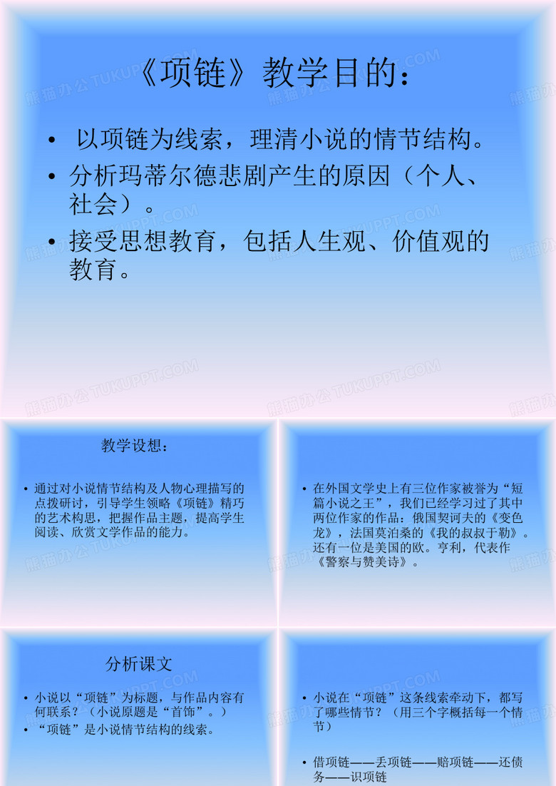 莫泊桑-项链课件