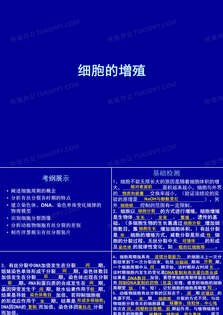 细胞的增殖