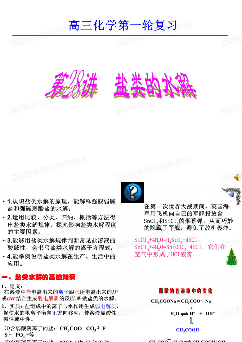 盐类的水解