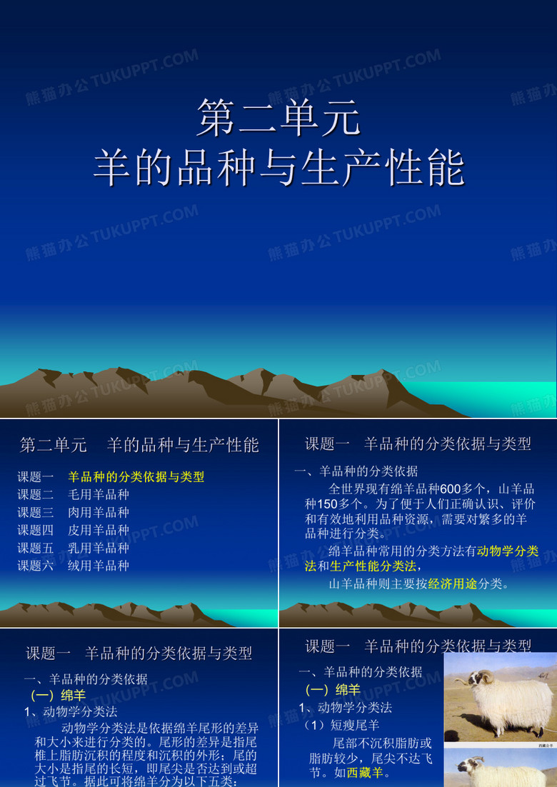 羊的品种分类