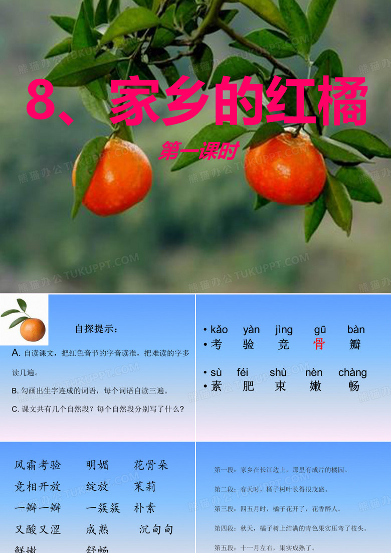 《家乡的红橘》---1解析