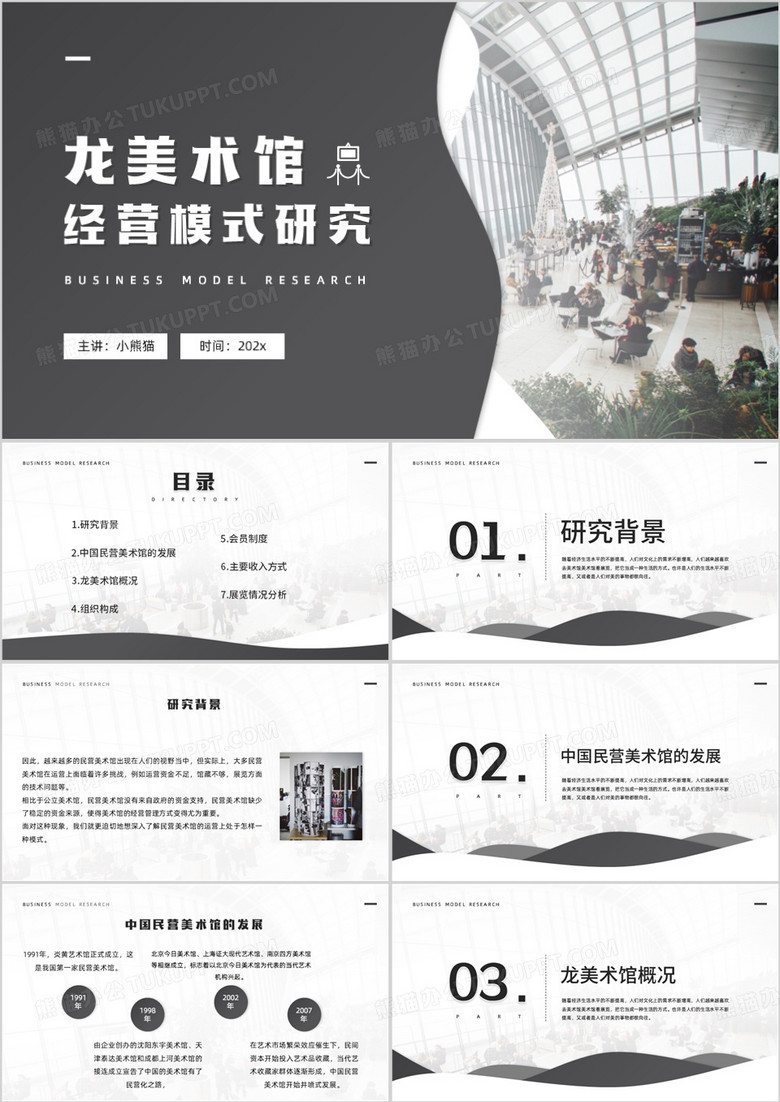 龙美术馆经营模式研究PPT模板