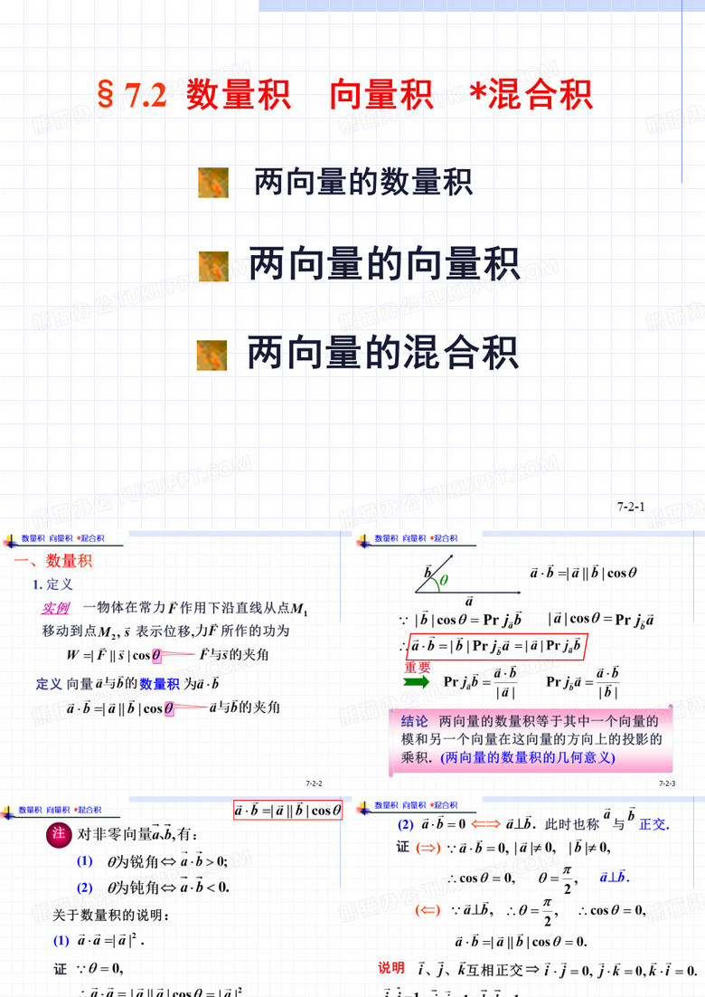 数量积与向量积