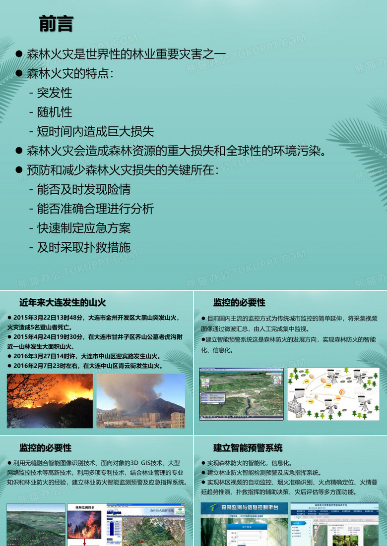 智慧森林防火预警系统解决方案优秀PPT文档