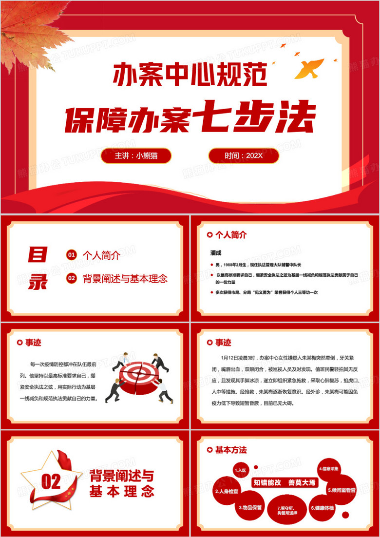 办案中心规范保障办案七步法ppt模板