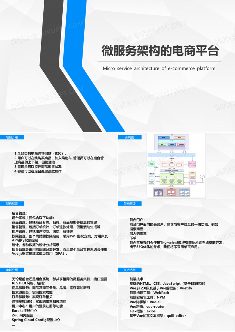 微服务架构的电商平台