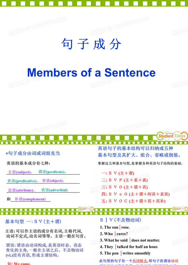 英语句子成分