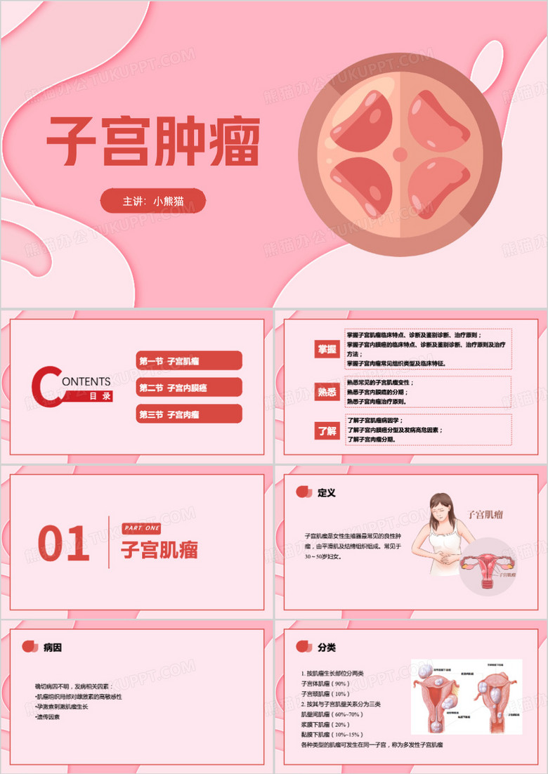 子宫肿瘤妇产科学课件ppt模板