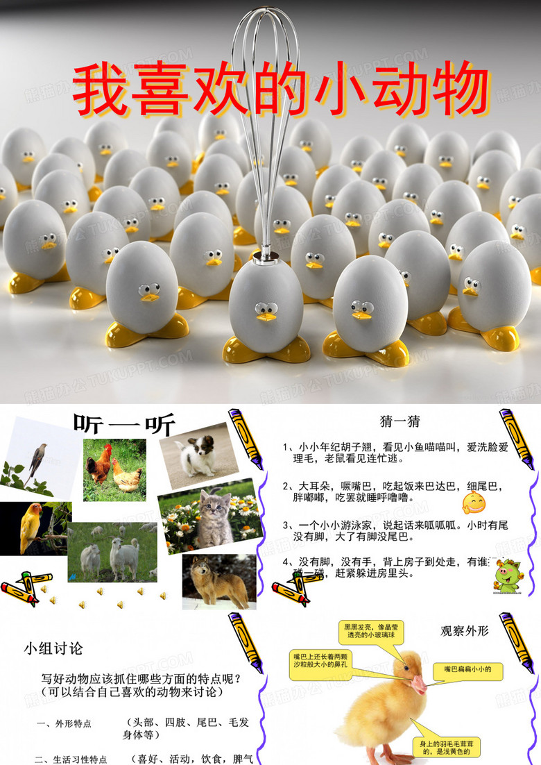 我喜欢的小动物ppt