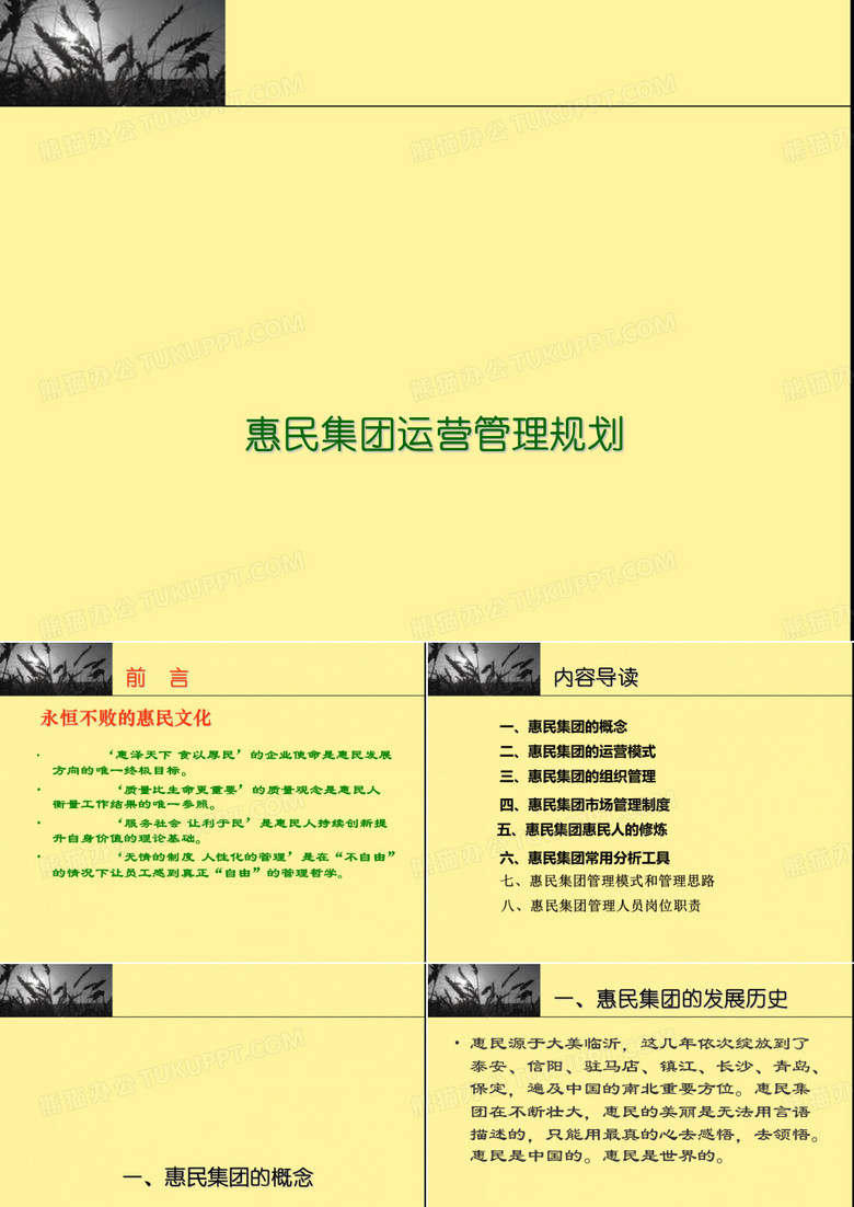 惠民集团运营管理规划